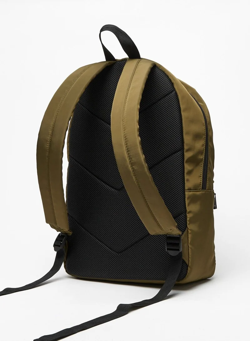 Lee Cooper Printed Backpack with Adjustable Shoulder Straps