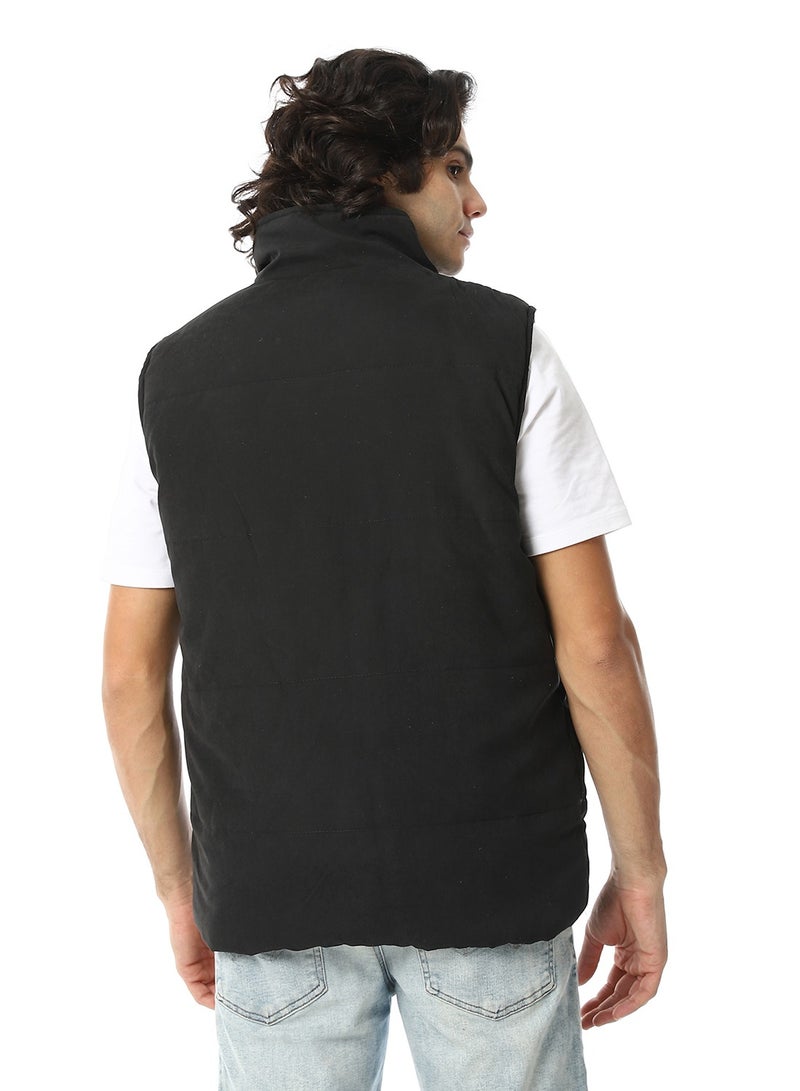Andora Basic Turtle Neck Bomber Vest - Image 3