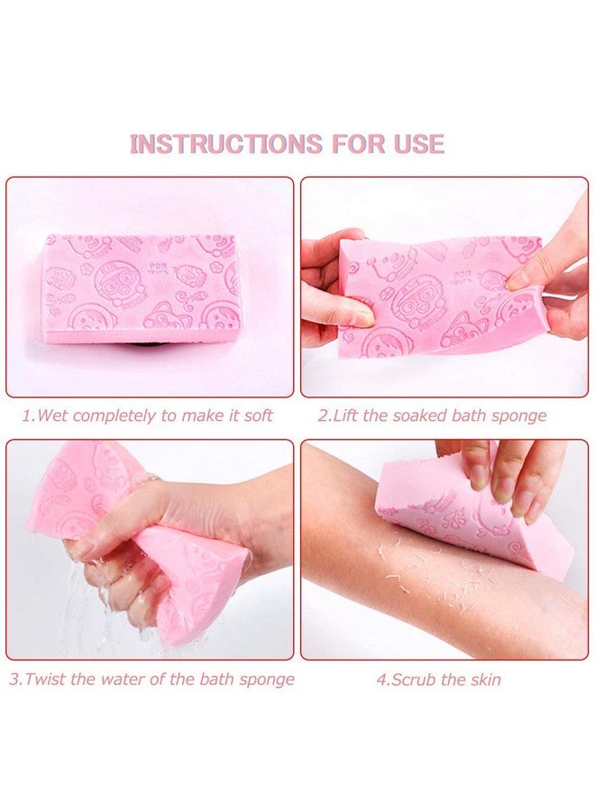 Roktry Body Shower Sponge Exfoliating Bath Sponge,Soft Exfoliator Dead Skin Remover for Adult Baby Pregnant women (Pack of 2,Multi) - Image 3