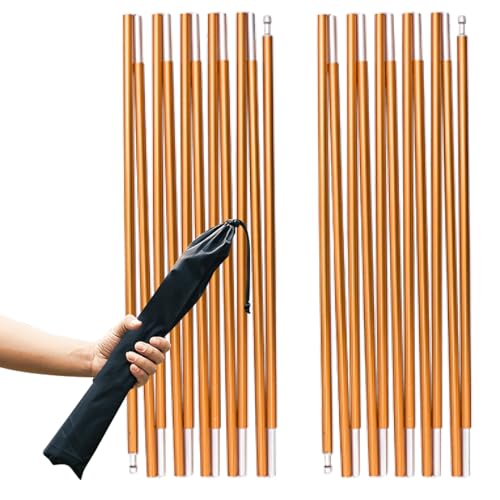TRIWONDER Tent Poles Replacement Aluminum Camping Rod Accessories Pre-Assembled Tent Pole Repair Kit, 2 Pcs (10.9ft (333cm)) - Image 1