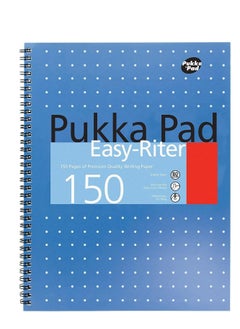 Pukka Pad 1 Pukka Pad, Easy-Riter A4 Notebook  – Twin Wirebinding with 150 Pages of 80GSM Paper, Perforated Edges, and 4 Hole-Punch Compatibility – 29.3 x 27cm  - Image 1