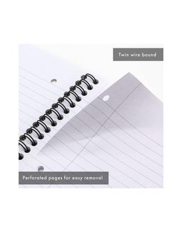 Pukka Pad 1 Pukka Pad, Easy-Riter A4 Notebook  – Twin Wirebinding with 150 Pages of 80GSM Paper, Perforated Edges, and 4 Hole-Punch Compatibility – 29.3 x 27cm  - Image 4