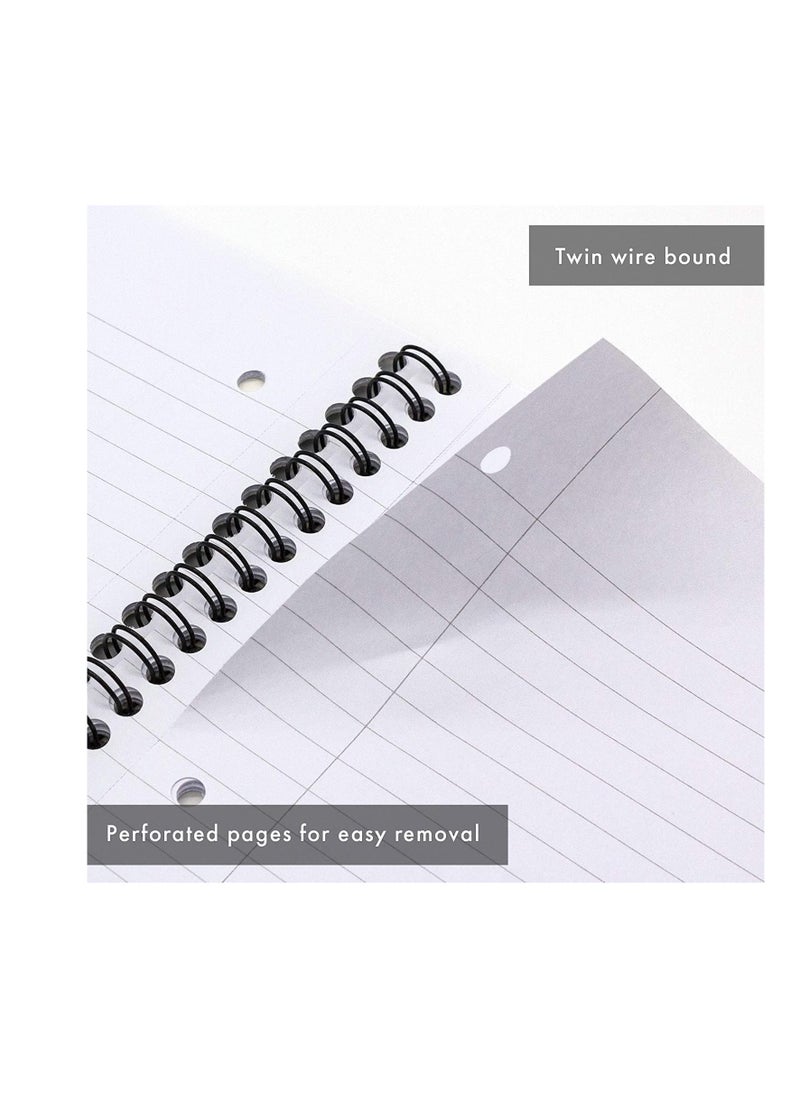 Pukka Pad - 1 Pukka Pad, Easy-Riter A4 Notebook  – Twin Wirebinding with 150 Pages of 80GSM Paper, Perforated Edges, and 4 Hole-Punch Compatibility – 29.3 x 27cm - Image 1