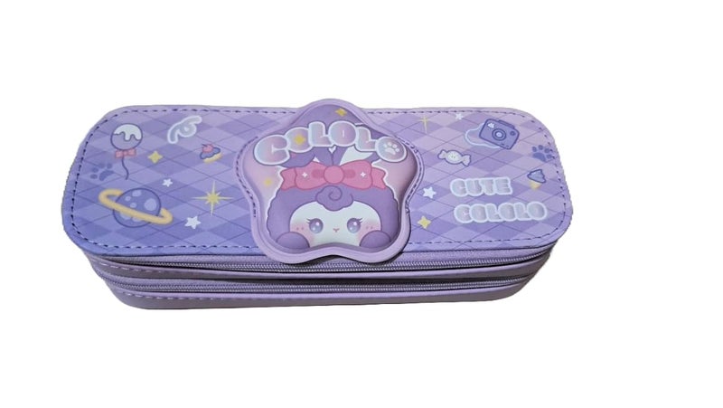 Parshya Pencil Case Double Layer 3D Cute Pencil Pouch Aesthetic Pencil Case for Girls Large Capacity Pen Pencil Pouch Multifunctional Stationery Organizer for School (Double Layer Cololo) - Image 1