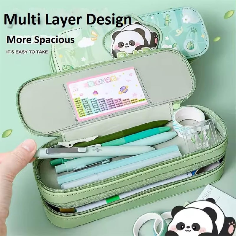Parshya Pencil Case Double Layer 3D Cute Pencil Pouch Aesthetic Pencil Case for Girls Large Capacity Pen Pencil Pouch Multifunctional Stationery Organizer for School (Double Layer Cololo) - Image 3