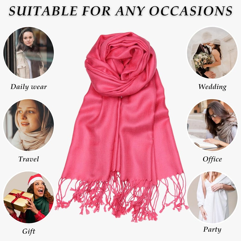 Achillea Soft Silky Pashmina Scarf for Women – Shawl Wrap for Evening Dresses, Bridesmaids, Weddings & Everyday Wear - Image 5