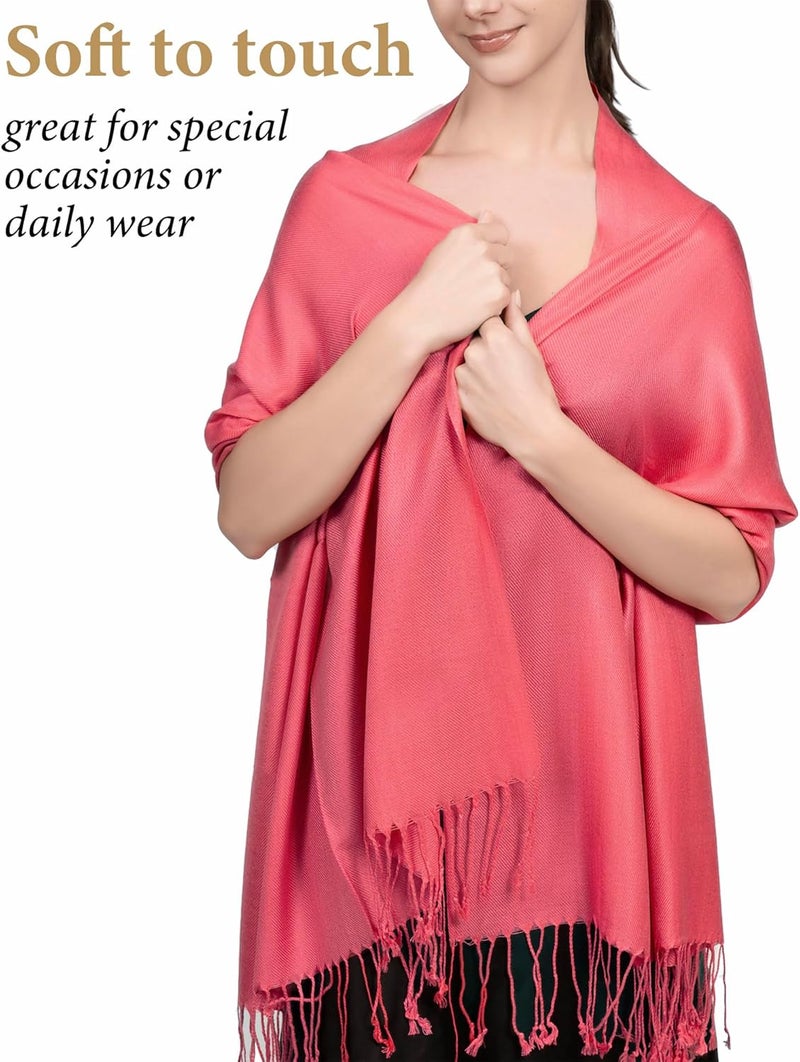 Achillea Soft Silky Pashmina Scarf for Women – Shawl Wrap for Evening Dresses, Bridesmaids, Weddings & Everyday Wear - Image 2