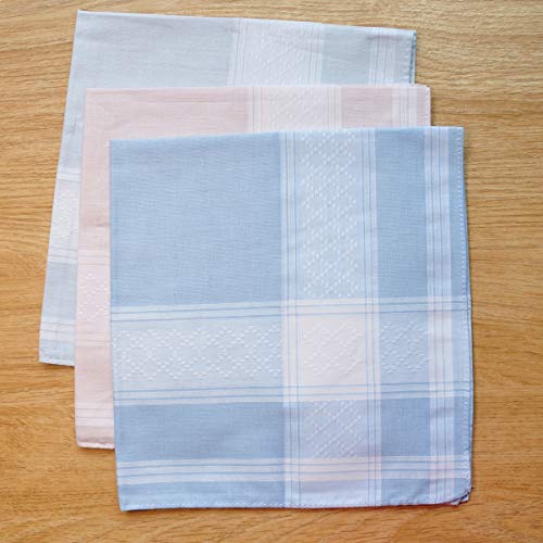 GB Selected Soft Cotton Handkerchiefs for Men with Elegant Pattern in Assorted Color, 16 inches Large hankies, Pack of 12 - Image 3