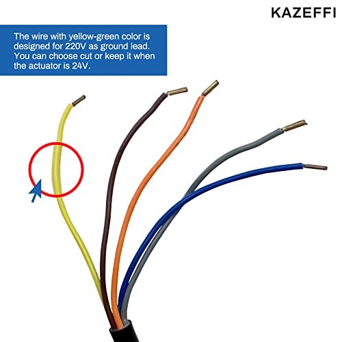 Kazeffi Motorized Zone Valve,2 way,3/4" Sweat,Normally Closed,18" Leads,4 wire control 24 VAC with End Switch, Replacement for Honeywell V8043e Zone Valve - Image 3