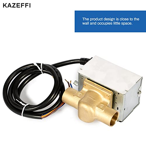 Kazeffi Motorized Zone Valve,2 way,3/4" Sweat,Normally Closed,18" Leads,4 wire control 24 VAC with End Switch, Replacement for Honeywell V8043e Zone Valve - Image 4