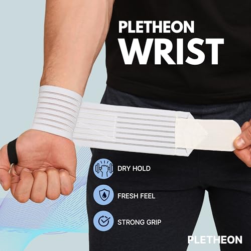 PLETHEON Wrist Support Band for Gym, Workout & Weightlifting | Adjustable Wrist Strap for Men & Women | Pain Relief & Wrist Stability for Fitness & Sports (VENTILATED WHITE) - Image 4