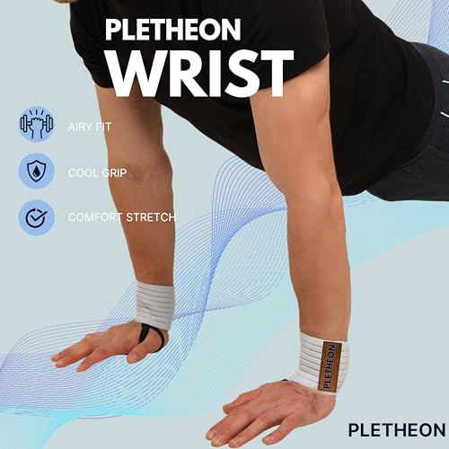 PLETHEON Wrist Support Band for Gym, Workout & Weightlifting | Adjustable Wrist Strap for Men & Women | Pain Relief & Wrist Stability for Fitness & Sports (VENTILATED WHITE) - Image 5