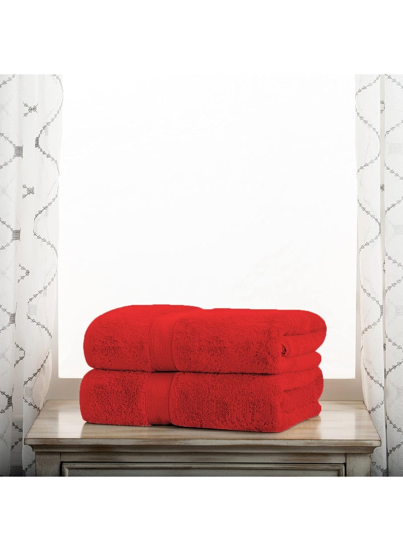 سيجنولا منشفة حمام سيجنيولا 50 × 90 سم احمر سكوتد، قطن 100%. - Image 5