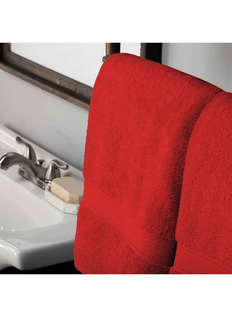 سيجنولا منشفة حمام سيجنيولا 50 × 90 سم احمر سكوتد، قطن 100%. - Image 3