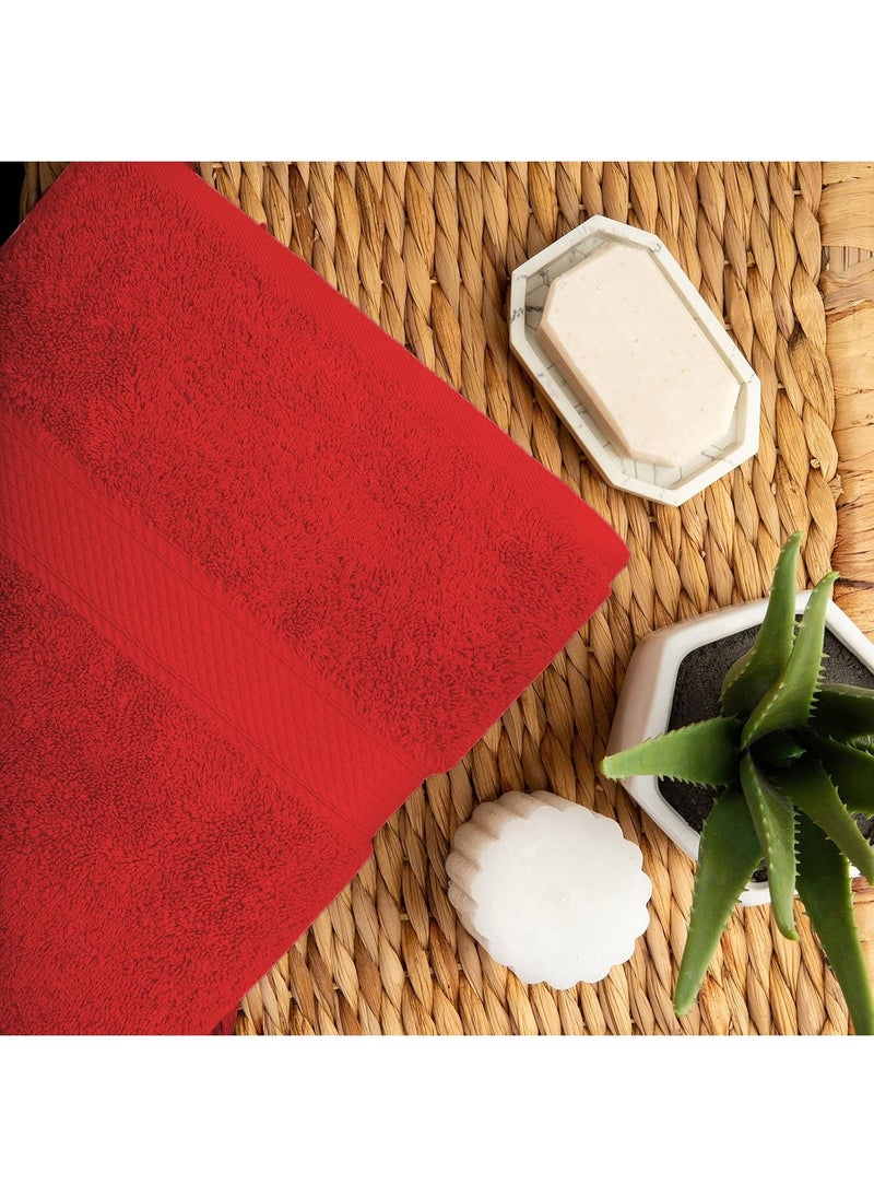 سيجنولا منشفة حمام سيجنيولا 50 × 90 سم احمر سكوتد، قطن 100%. - Image 4