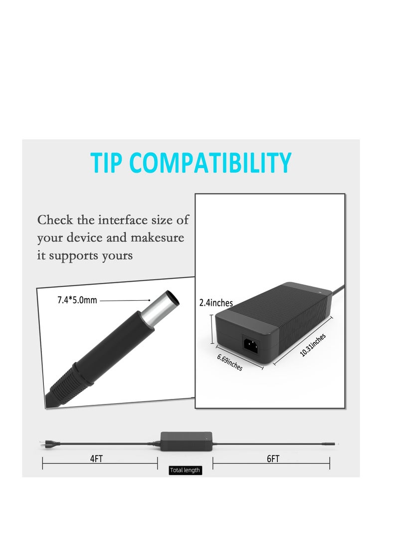 Terabyte شاحن بديل 330 واط لابتوب Alienware لجهاز Dell Alienware X16 M17 M18 R2 R1 R4 R5، Dell G16 7630 7635 G15 5530 Alienware M18x M16 X17 R1 R2 GT1CX ADP 330AB B K2D2P Area 51m Gaming 7.4mm محول طاقة - Image 2