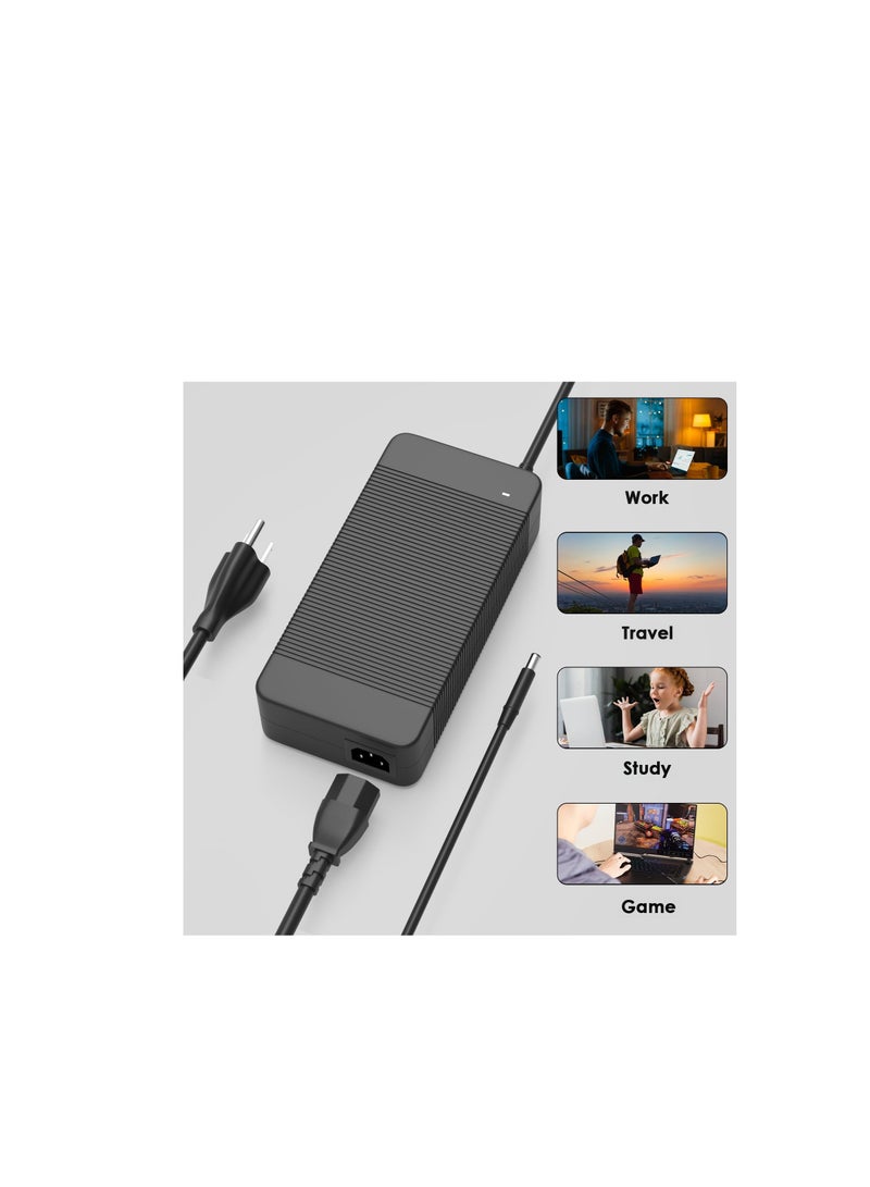 Terabyte شاحن بديل 330 واط لابتوب Alienware لجهاز Dell Alienware X16 M17 M18 R2 R1 R4 R5، Dell G16 7630 7635 G15 5530 Alienware M18x M16 X17 R1 R2 GT1CX ADP 330AB B K2D2P Area 51m Gaming 7.4mm محول طاقة - Image 3