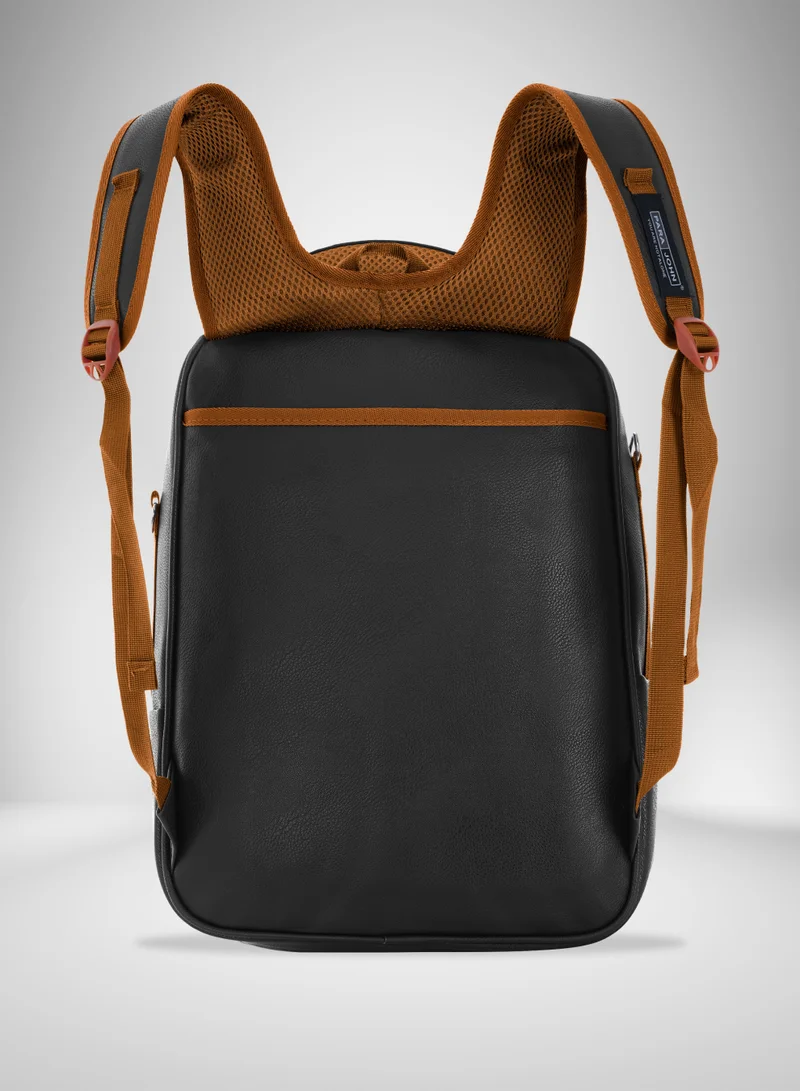PARAJOHN  Para John PU Leather Backpack – Stylish 16 Inch Laptop Backpack with Multiple Compartments & Durable Zipper  | Best Price UAE