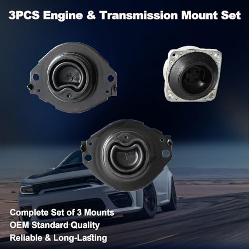 AUCERAMIC 3PCS Engine Motor Mounts & Trans Mount Set Fit for 2012-2022 Dodge Charger 2012-2014 Chrysler 300 2011-2022 Dodge Challenger V8 6.4L Replacement A5621 A5388 3280 3163 - Image 2