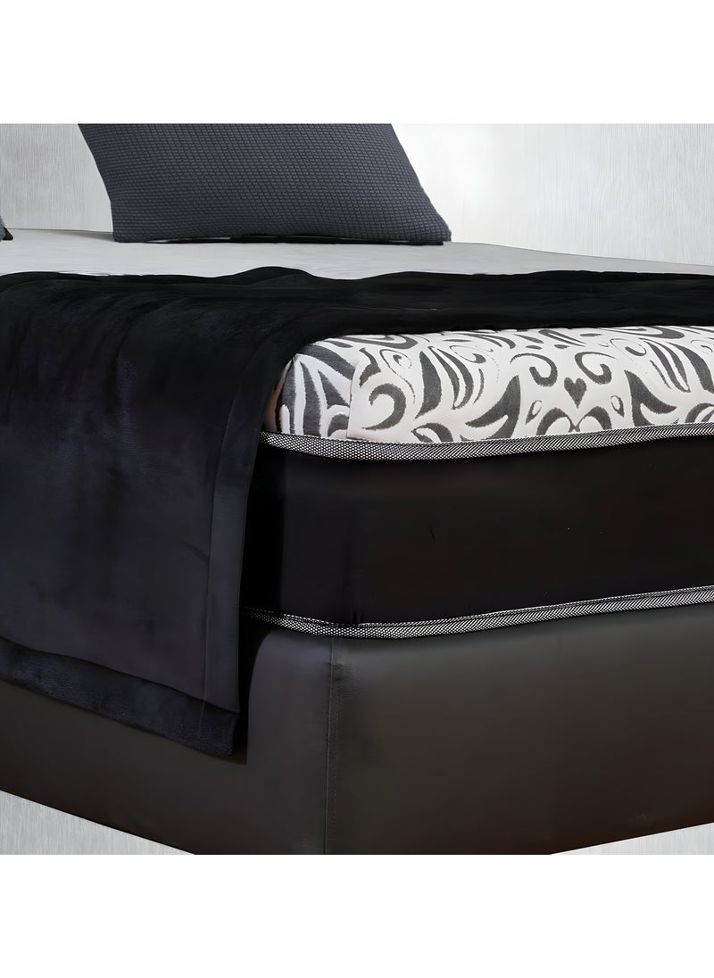 TRIVEX Queen Size Mattress with Italian Memory Foam - 33cm Thick Bonnell Spring Queen Mattress, 350 GSM Anti Microbial Fire Retardant Fabric, Zoned Support, Spine Balance, Pressure Relief, 7-Year Warranty 200Lx160W  - Image 3
