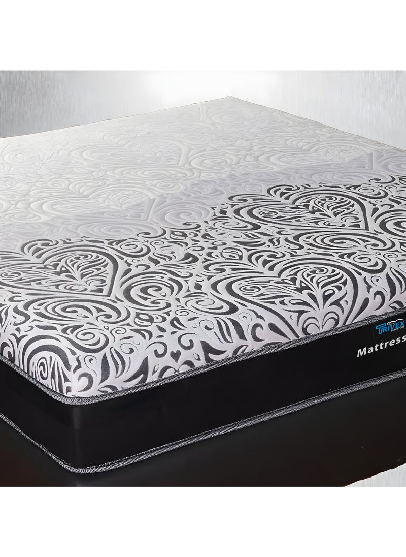TRIVEX Queen Size Mattress with Italian Memory Foam - 33cm Thick Bonnell Spring Queen Mattress, 350 GSM Anti Microbial Fire Retardant Fabric, Zoned Support, Spine Balance, Pressure Relief, 7-Year Warranty 200Lx160W  - Image 5