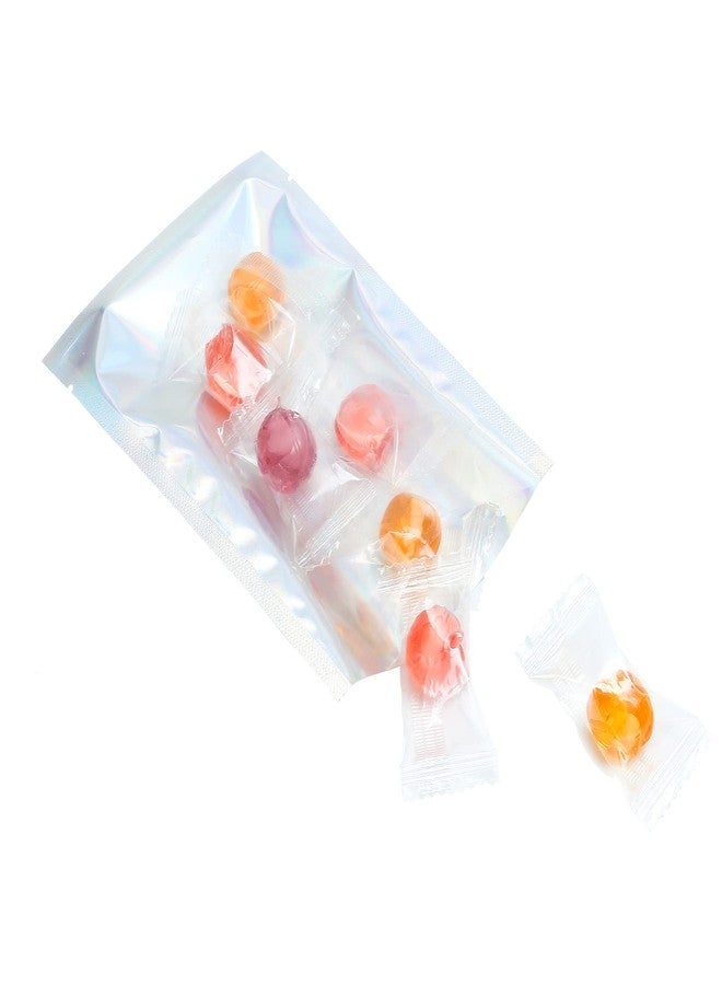 QQ Studio 100 PCS Metallic Mylar Foil Open Top Sealable Bags (7x10cm (2.7x3.9"), Clear & Holographic) - Image 2