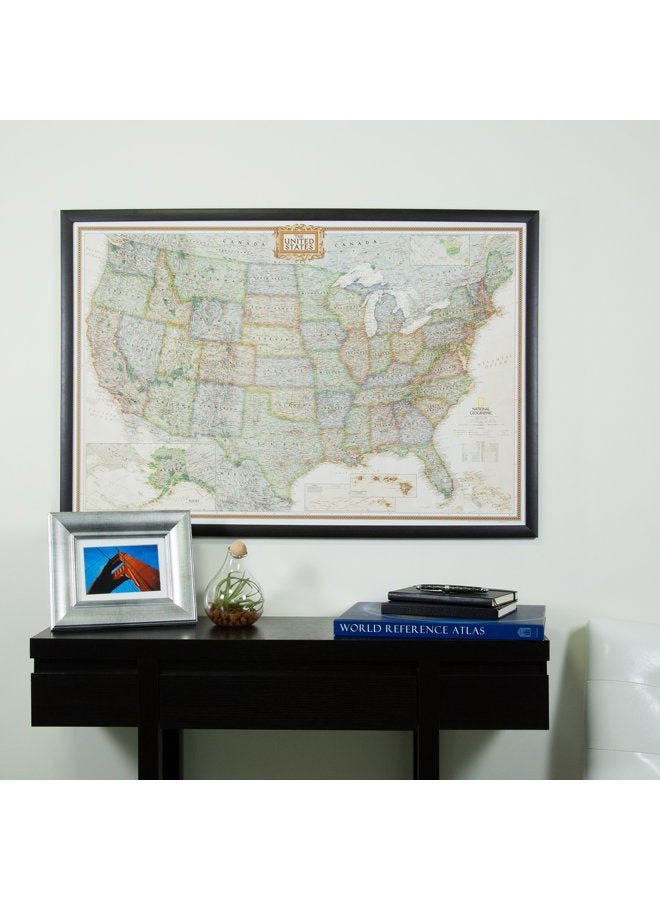 Craig Frames Wayfarer, Executive United States Push Pin Travel Map - Image 2