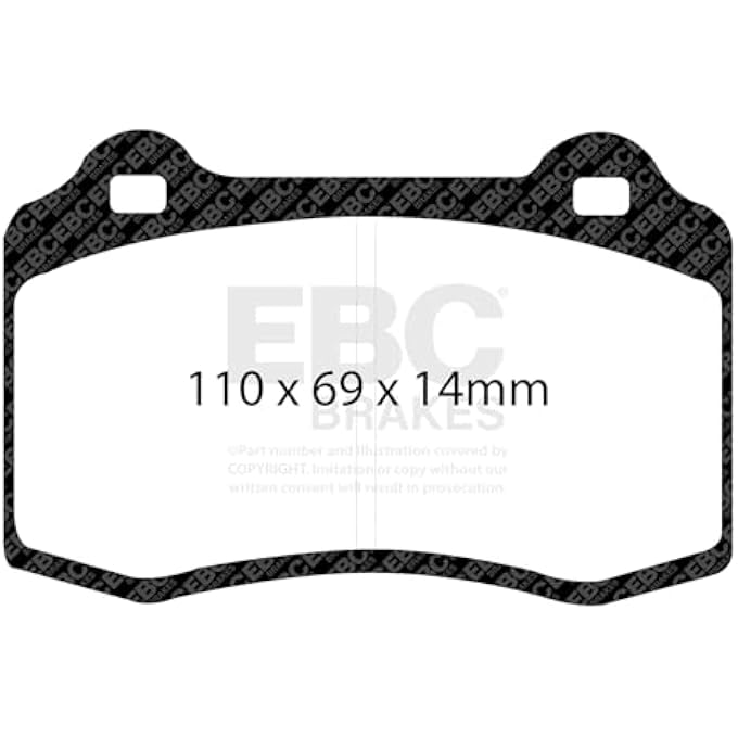 ريحني فرامل EBC DP31140C وسادة فرامل سيراميك Redstuff منخفضة الغبار - Image 1