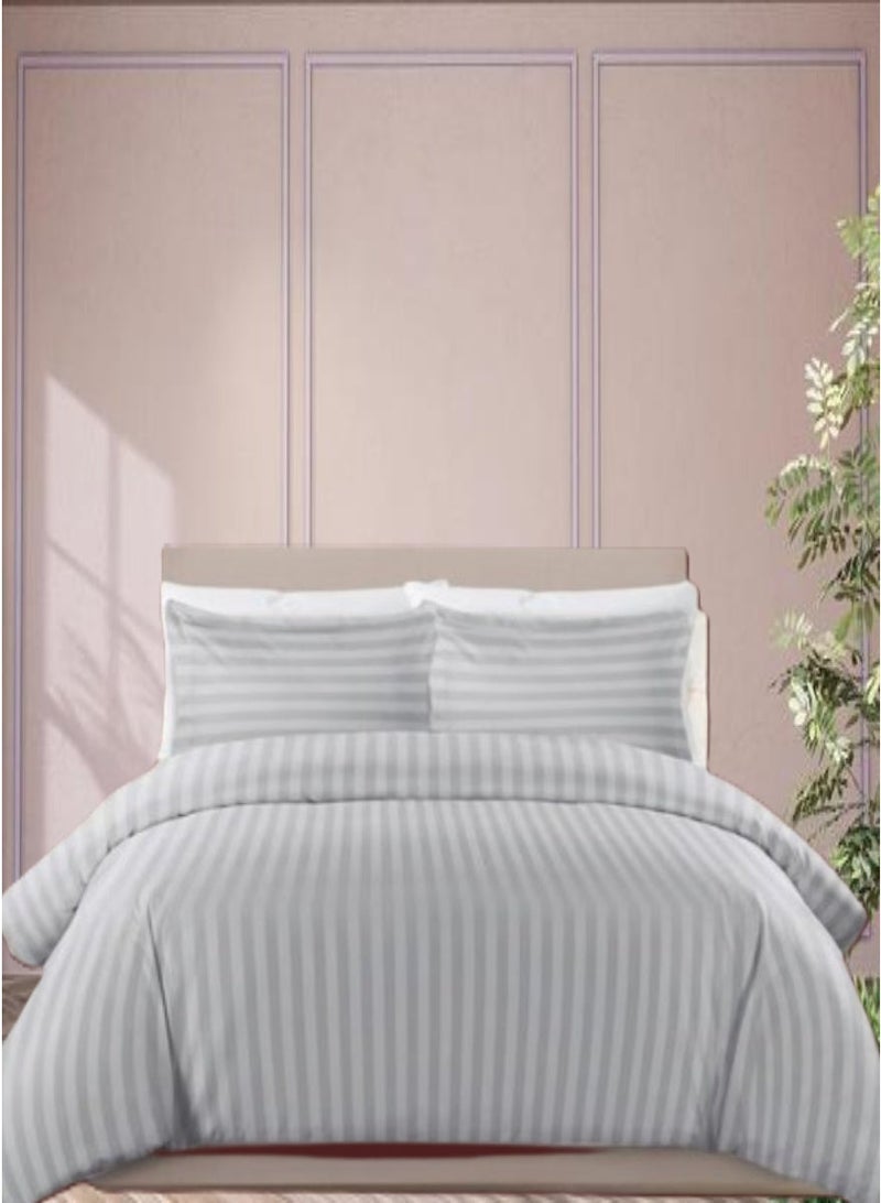 Blueberry طقم غطاء لحاف سوبر كينغ 6 قطع - يتضمن 1 غطاء لحاف (240x260 سم)، 1 ملاءة مشدودة (200x200+30 سم)، 4 أغطية وسائد - Image 1