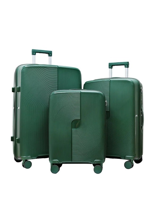 Premium 4-Piece Hard Shell Luggage Set - Lightweight & Durable Polypropylene Suitcases with Smooth-Spinning 360° Multi-Directional Wheels, Built-in Combination Lock & Retractable Handle, 20"/24"/28"/32" Inch Sizes Available - Heavy Duty Travel Solution  - Image 2