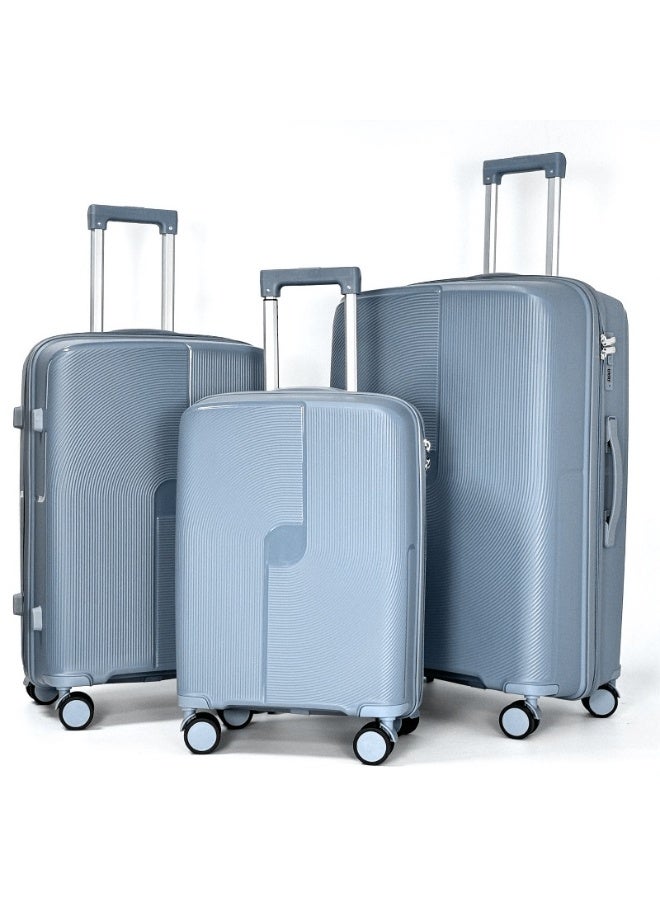 Premium 4-Piece Hard Shell Luggage Set - Lightweight & Durable Polypropylene Suitcases with Smooth-Spinning 360° Multi-Directional Wheels, Built-in Combination Lock & Retractable Handle, 20"/24"/28"/32" Inch Sizes Available - Heavy Duty Travel Solution  - Image 3