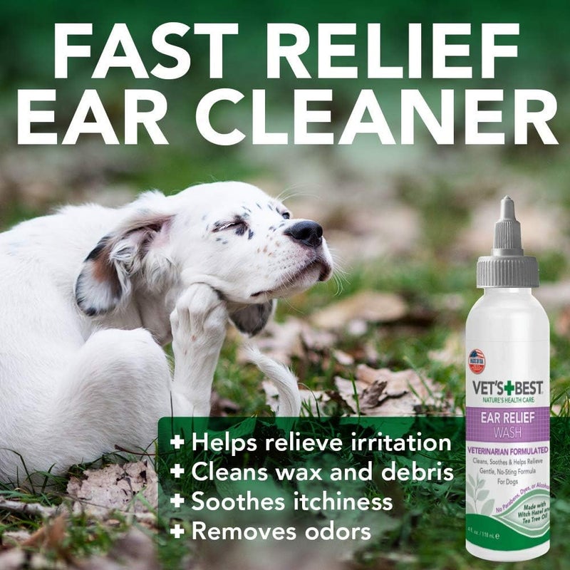Vet's Best Ear Relief Wash and Dry Combo Kit for Dogs - 2 x 4 oz - Image 3