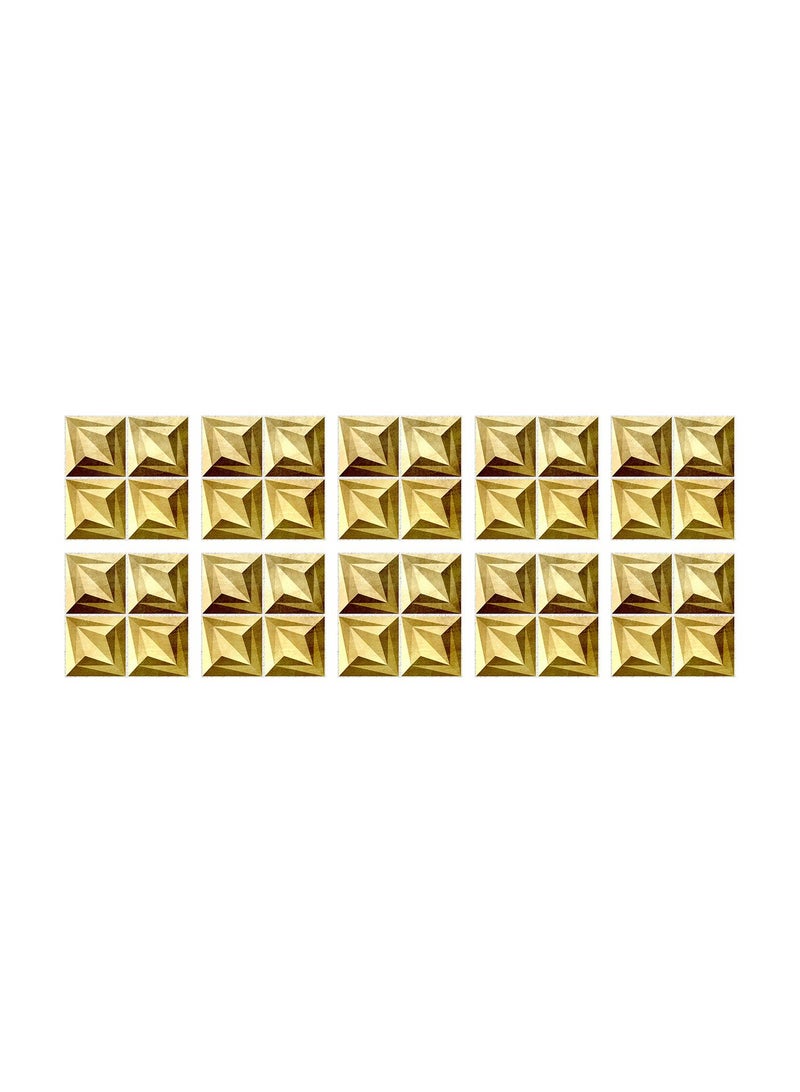 general 10 Pcs 3D Mosaic Pattern Printed Self Adhesive Wallpaper 10x10x1cm - Image 1