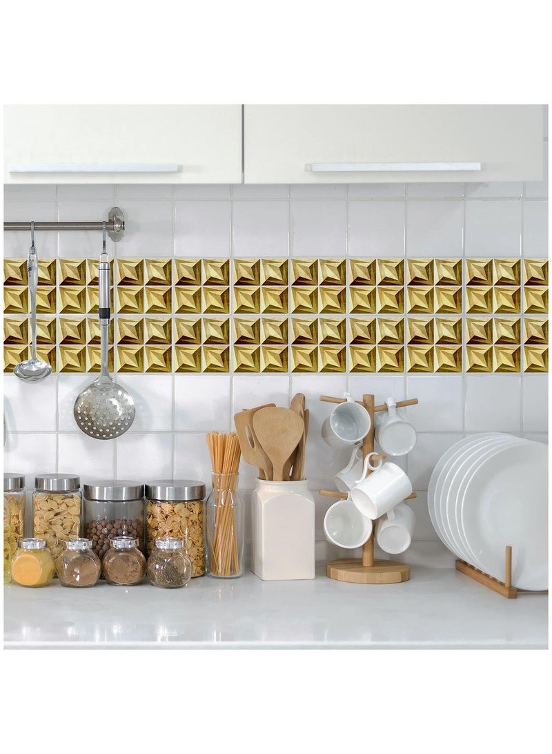 general 10 Pcs 3D Mosaic Pattern Printed Self Adhesive Wallpaper 10x10x1cm - Image 2