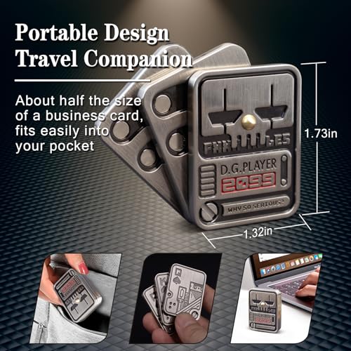 D.G.PLAYER Fidget Toys Adults, Metal EDC Fidget Slider, Poker Fidget Magnetic Toys for Anxiety, Relieve Stress, Focus, Find Inspiration, Portable Design - Image 2