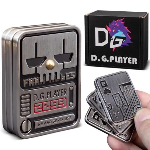 D.G.PLAYER Fidget Toys Adults, Metal EDC Fidget Slider, Poker Fidget Magnetic Toys for Anxiety, Relieve Stress, Focus, Find Inspiration, Portable Design - Image 1