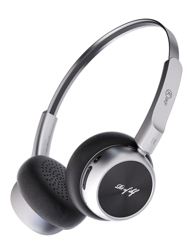 iKF-R1 Retro Headphones Bluetooth 5.4 Hi-Fi Sound Custom EQ via App 60H Playtime Comfortable Fit Multipoint Connection Lightweight Vintage Headphones (Black) - Image 1