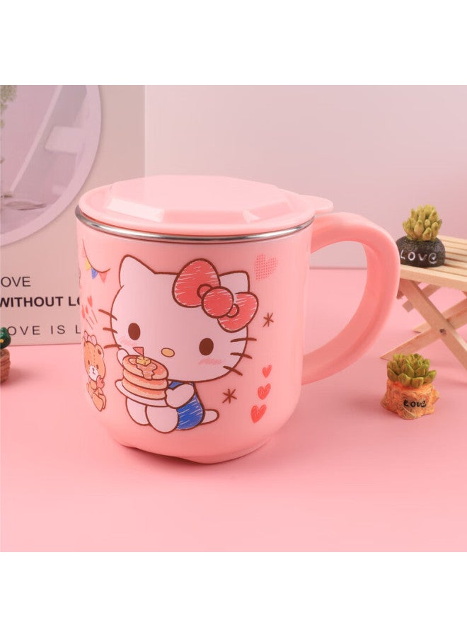 Devar Collaboration o Kitty Children's Water Cup, Baby Milk Cup With Scale, Stainless Steel Cup For Kindergarte - Image 1