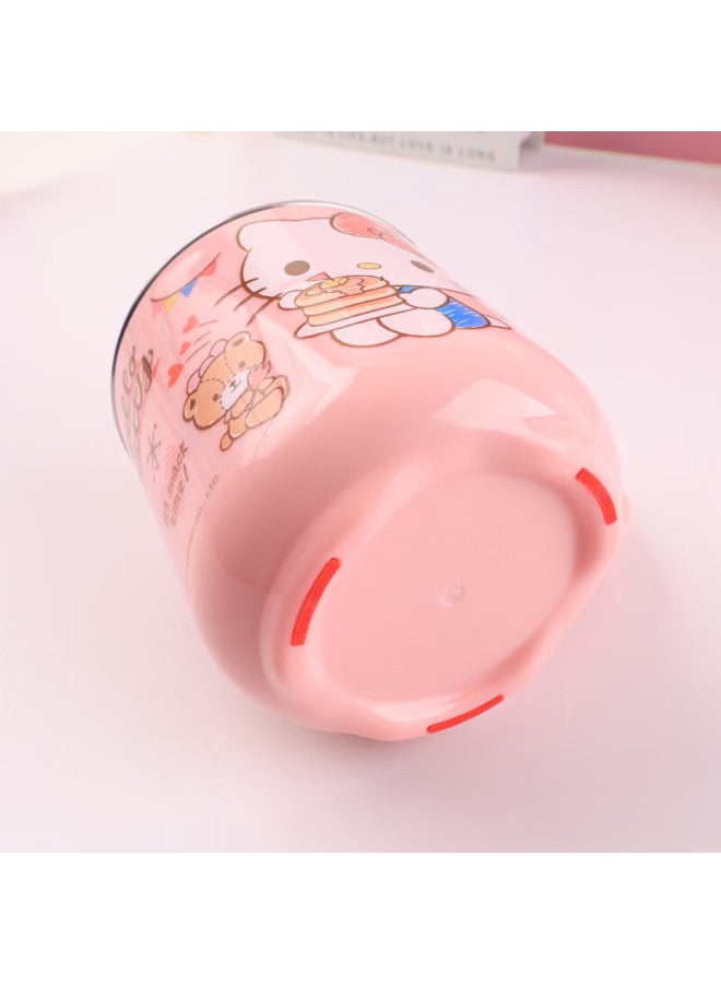 Devar Collaboration o Kitty Children's Water Cup, Baby Milk Cup With Scale, Stainless Steel Cup For Kindergarte - Image 4