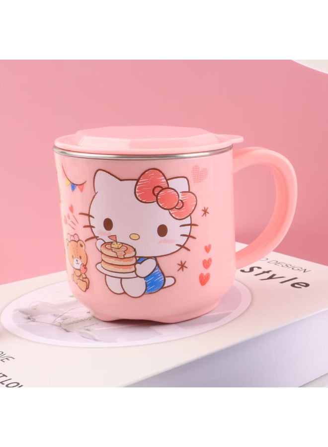 Devar Collaboration o Kitty Children's Water Cup, Baby Milk Cup With Scale, Stainless Steel Cup For Kindergarte - Image 2