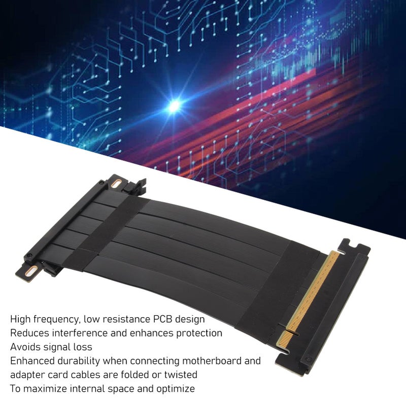 كابل رافع PCIe 4.0 X16 مرن، تمديد عالي السرعة لمنفذ GPU، أبيض، 30 سم - Image 5