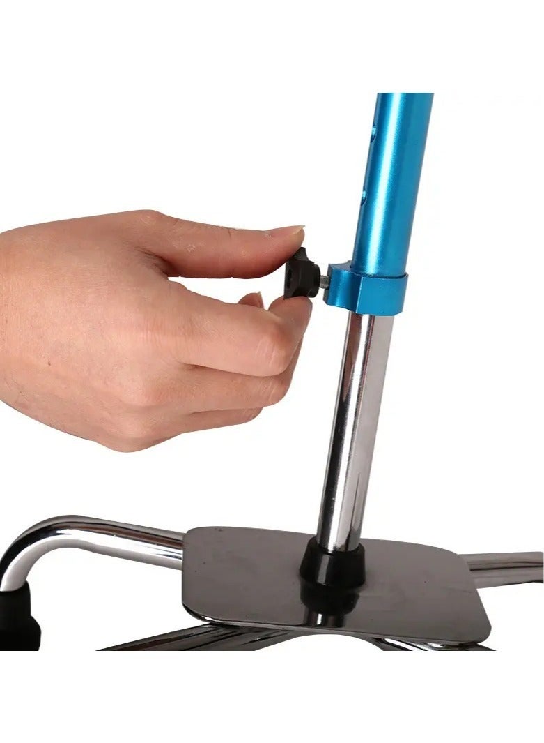 Ultra Light Retractable Aluminum Four-Legged Walking Sticks Cane - Image 2