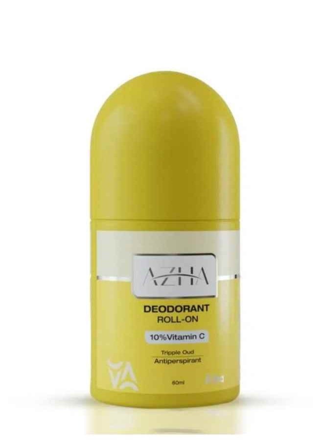 AZHA - Deodorant Roll On 10% Vitamin C Triple Oud 60ml - Image 1