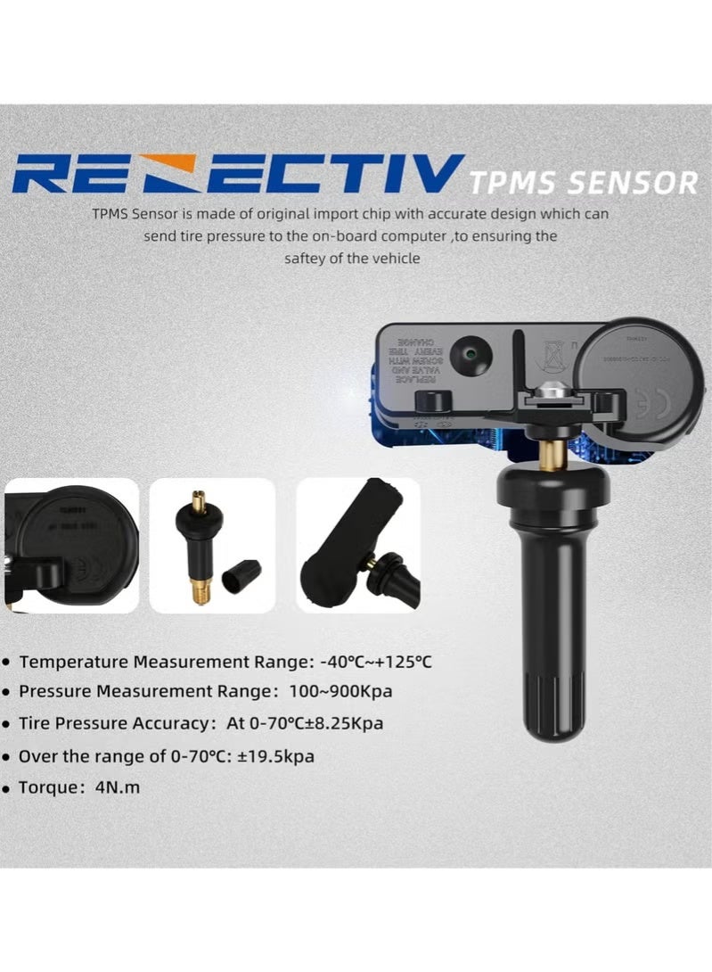 Aramu TPMS Sensor,433Mhz Tire Pressure Monitoring Sensor Fit for Chrysler Jeep Dodge Ram Replace# 56029398AB(4-Pack)  - Image 4