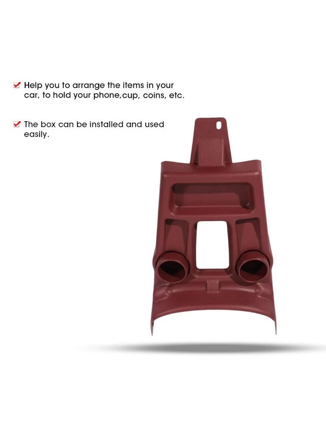 Toyota Hilux Center Console Box with Gear Cover ABS Plastic, Dual Cup Holders, Storage Organizer, Easy Installation, Durable Interior Accessory Compatible with Toyota Hilux Pickup, 44*32CM - Image 4