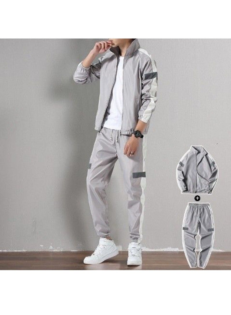 KUYING Loose Fitting Ice Silk Pants Quick Drying Sports Set