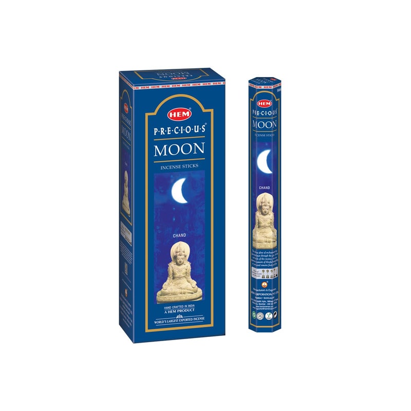 HEM  The Moon Incense Sticks  Pack of 6  120 count  301g