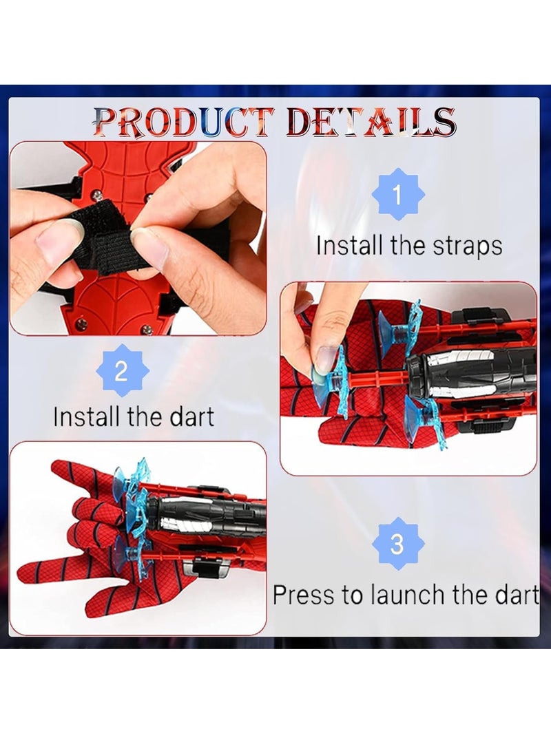 Excefore Launcher Gloves for Spiderman, Super Hero Web Shooter for Kids, Spider Shooter Toy, Spider-Man Launcher Gloves Educational Toys, Spider Launcher Wrist Toys Costume Cosplay Super Hero Toys Gift - Image 4