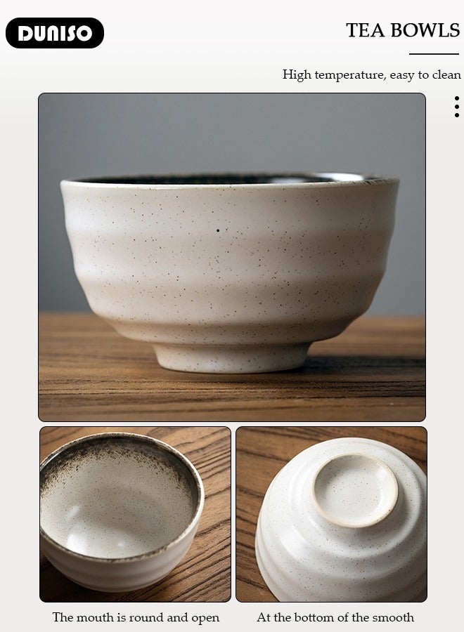 DUNISO 4pcs Matcha Whisk Set, Japanese Matcha Tea Set, Matcha Bowl, Matcha Bamboo Whisk, Matcha Whisk Holder, Traditional Scoop,Japanese Matcha Ceremony Accessory Matcha Tea Making Kit - Image 2