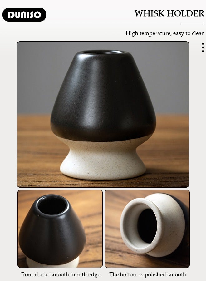 DUNISO 4pcs Matcha Whisk Set, Japanese Matcha Tea Set, Matcha Bowl, Matcha Bamboo Whisk, Matcha Whisk Holder, Traditional Scoop,Japanese Matcha Ceremony Accessory Matcha Tea Making Kit - Image 3